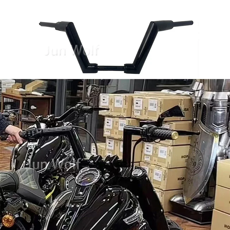 Manillares de motocicleta de 2 pulgadas para Harley 883 1200 Road King breaking Street Fighter, manillares modificados negros