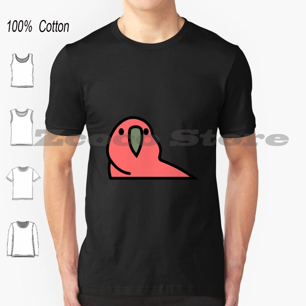 Partyparrot-Red 100% Cotton Men And Women Soft Fashion T-Shirt Party Parrot Parrot Partyparrot Bird Tattoo Pop Culture Viral