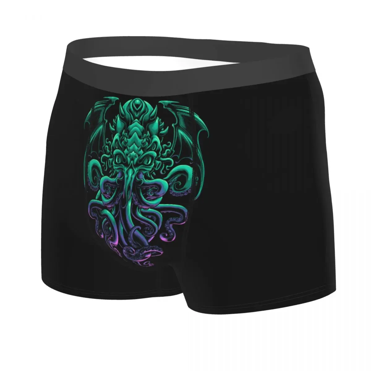 Custom Novelty Cool H.P. Lovecraft Cthulhu Boxers Shorts Panties Men's Underpants Stretch The Old God of R'lyeh Briefs Underwear