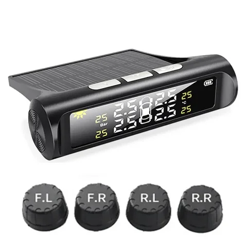 Солнечная Система Контроля Давления В Шинах (TPMS) С Автоматическим Оповещением