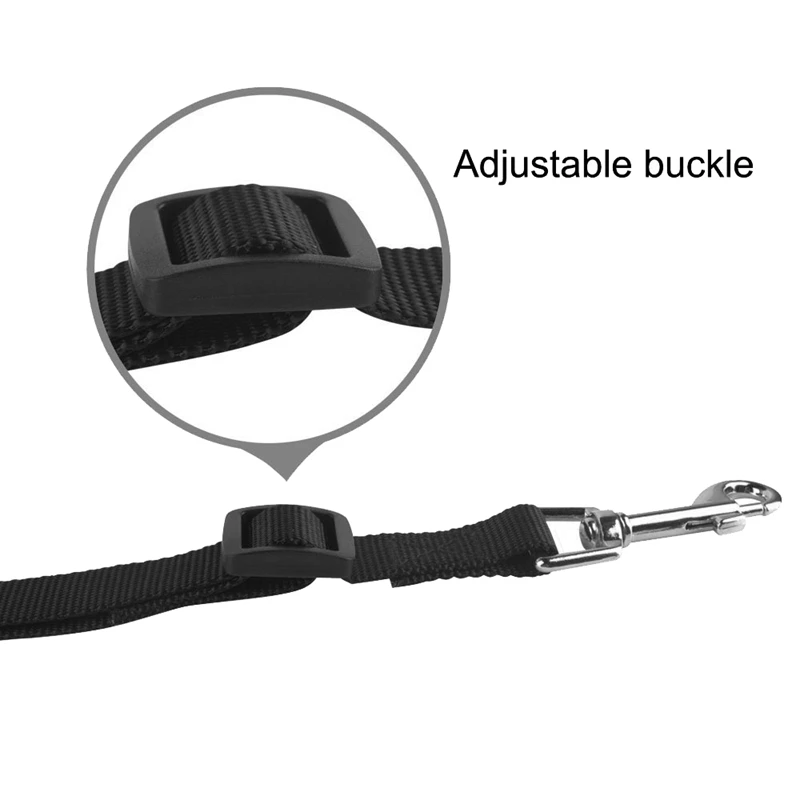 Trela destacável do cão de nylon, várias trelas pet, nenhum emaranhado, acoplador ajustável, 3 em 1, 3 vias, preto, cachorro