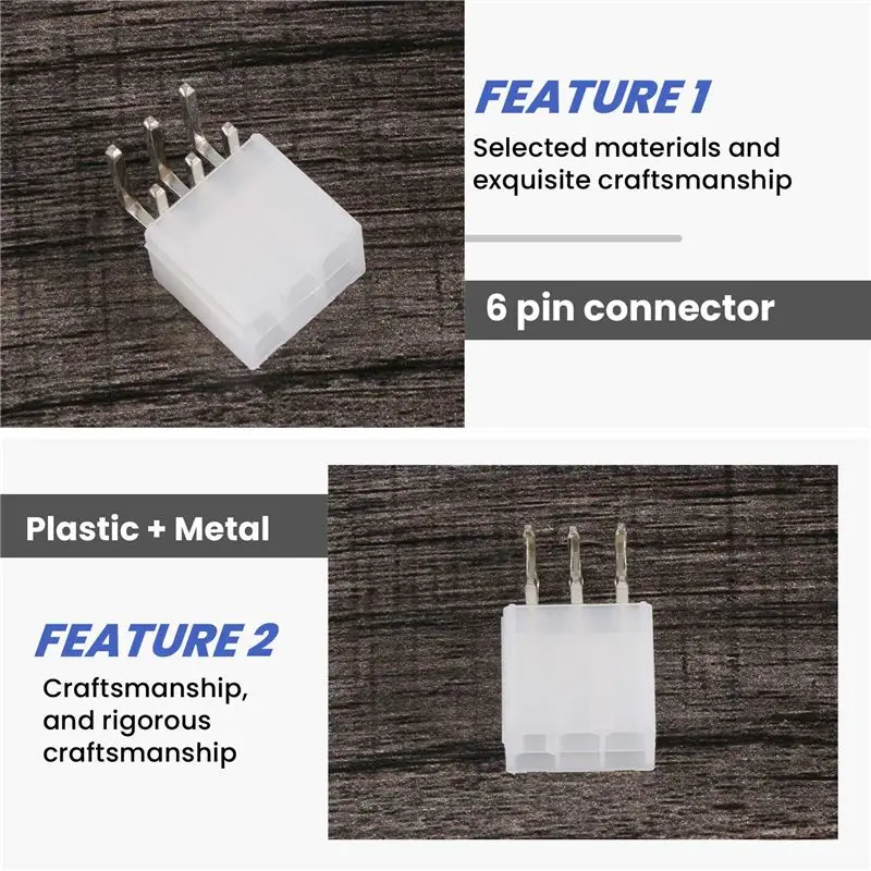 ABJN-50Pcs 6-Pin Connector Power Connector Looper For Asic Miner Antminer S9 S9K S9J L3 DR3 T9 Z11 Z9 B7 X3 A4 A9 M3 Z1PRO