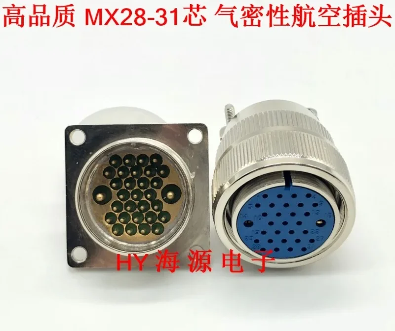 Aviation Plug Socket, Vacuum Hermetic Seal MX28-31 Core, Glass Sintered Hermetic Connector