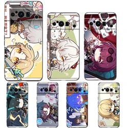Game Honkai Star Rail Anime Phone Case For Google Pixel 8 7 6 Pro 6A 7A 5G Soft Silicone Shockproof TPU Black Cover TPU Fundas