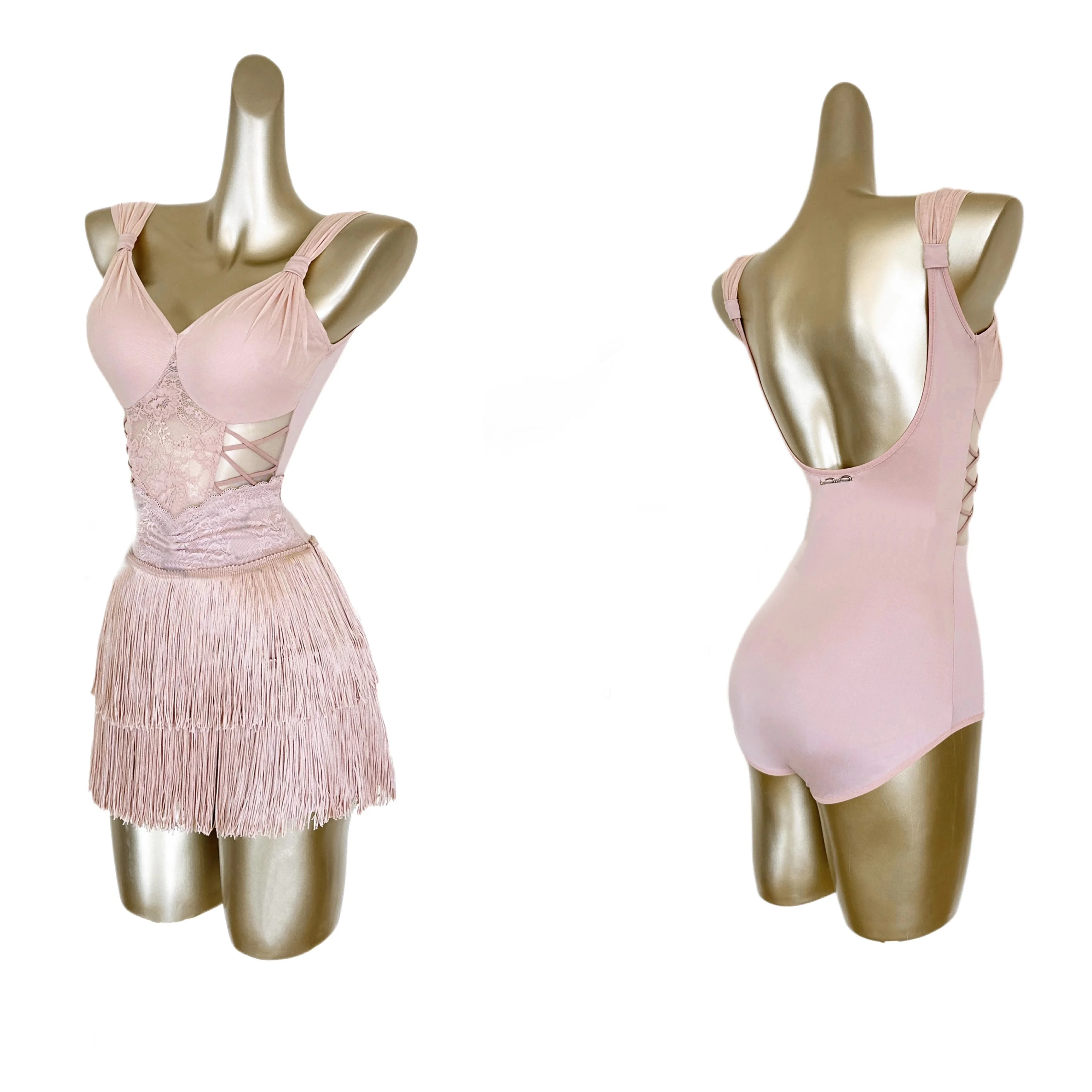 

Костюмы для латинских танцев на заказ для женщин, взрослых и детей, кружевные топы на бретельках, юбки с кисточками, тренировочная одежда, платье с бахромой