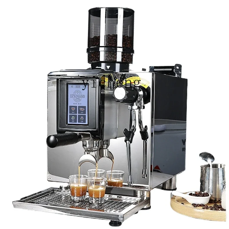 ZC Lock and Load Spray Coffee Machine Grinding Integrated Commercial Double Boiler Semi-automatic Small