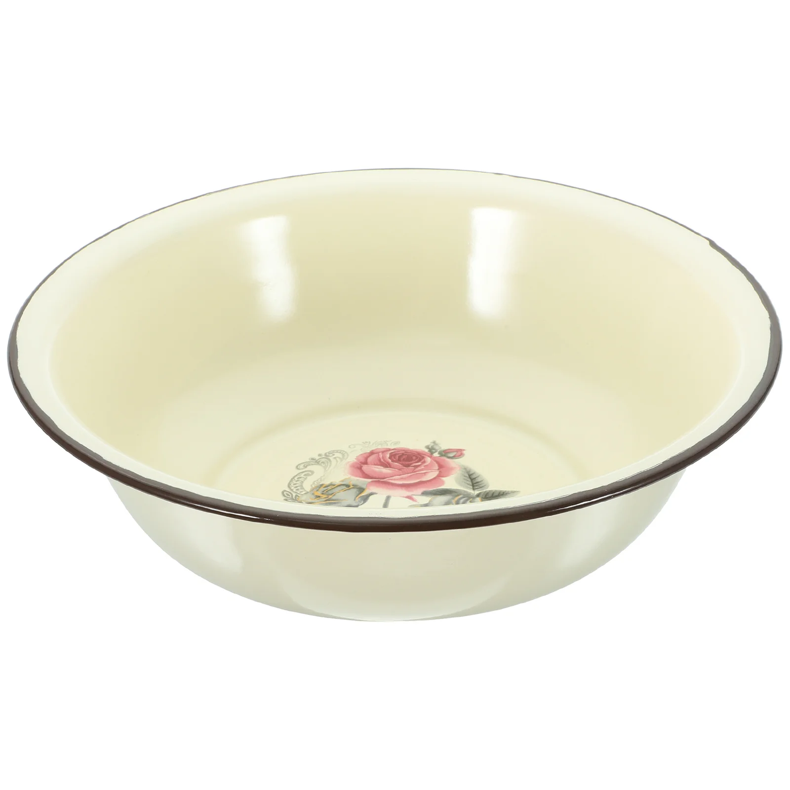 

Enamel Storage Basin Enameled Fruit Basin Versatile Dough Making Dishes Bowl Home Restaurant Use Rice Soup Storage Bowl
