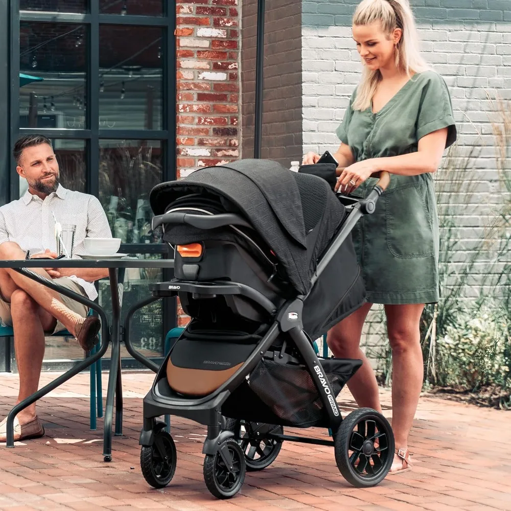 

Bravo Primo Trio Travel System, Quick-Fold Stroller with Chicco KeyFit 35 Zip Extended-Use Infant Car Seat