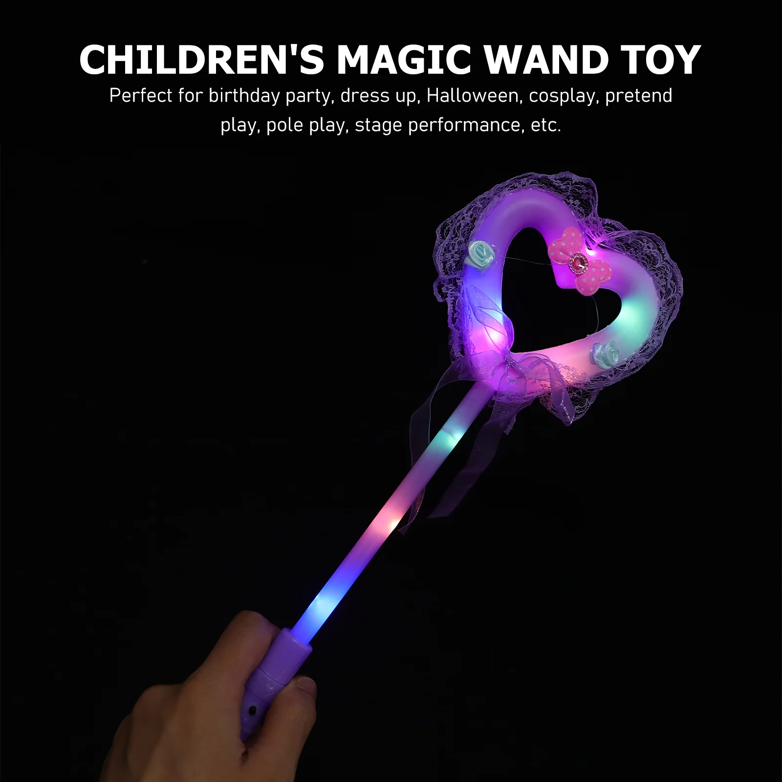 4Pcs Luminous Fairy Wand Creative Cosplay Fairy Wand Kids Toy Gift Random Fairy Wands Witchcraft Wands