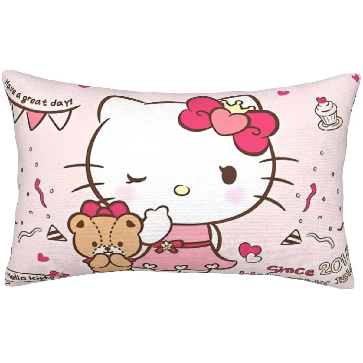 

Наволочка Hello Kitty's Kawaill, постельное белье для детей и взрослых, двусторонняя двусторонняя супермягкая постельная белье для мальчиков и девочек, наволочка