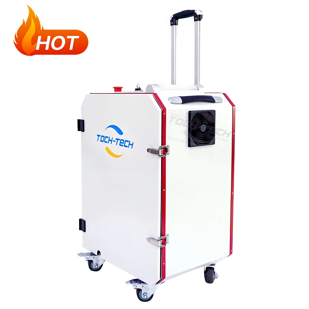 Portable 100w 200W 300w 500w 1000W Pulse Fiber  Cleaning Rust Removal Tool  Cleaner Machine for Metal Rust Oil Paint