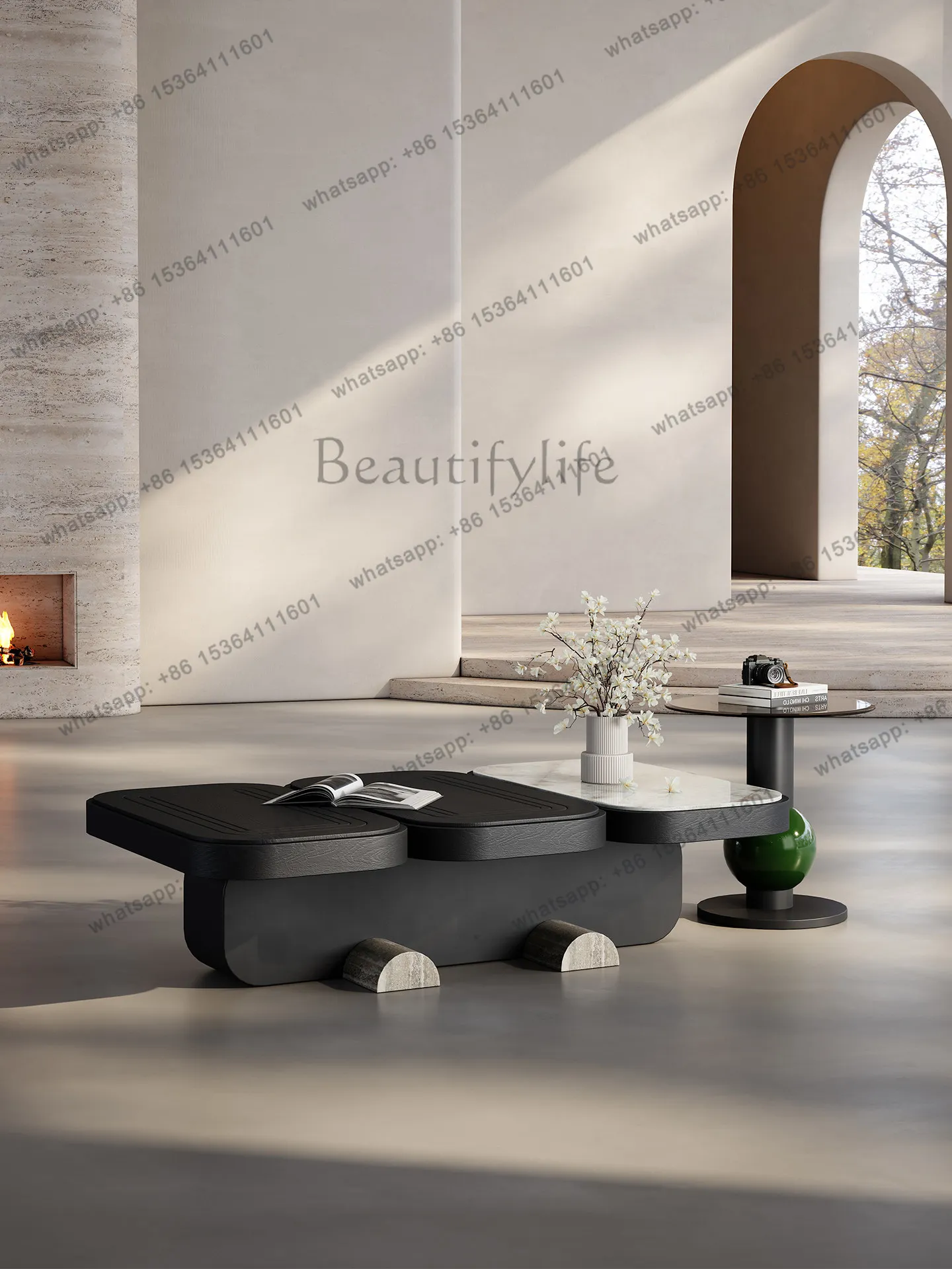 

PG Italian minimalist special-shaped coffee table living room home minimalist art creative designer high-end tea table