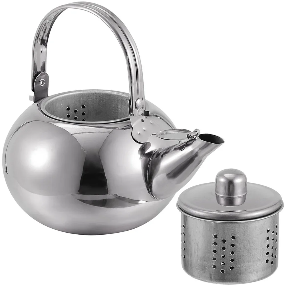 

Stainless Steel Tea Kettle with Filter Kitchen Water Kettle for Home Use Stovetop Boiling Tea Coffee Heating Practical