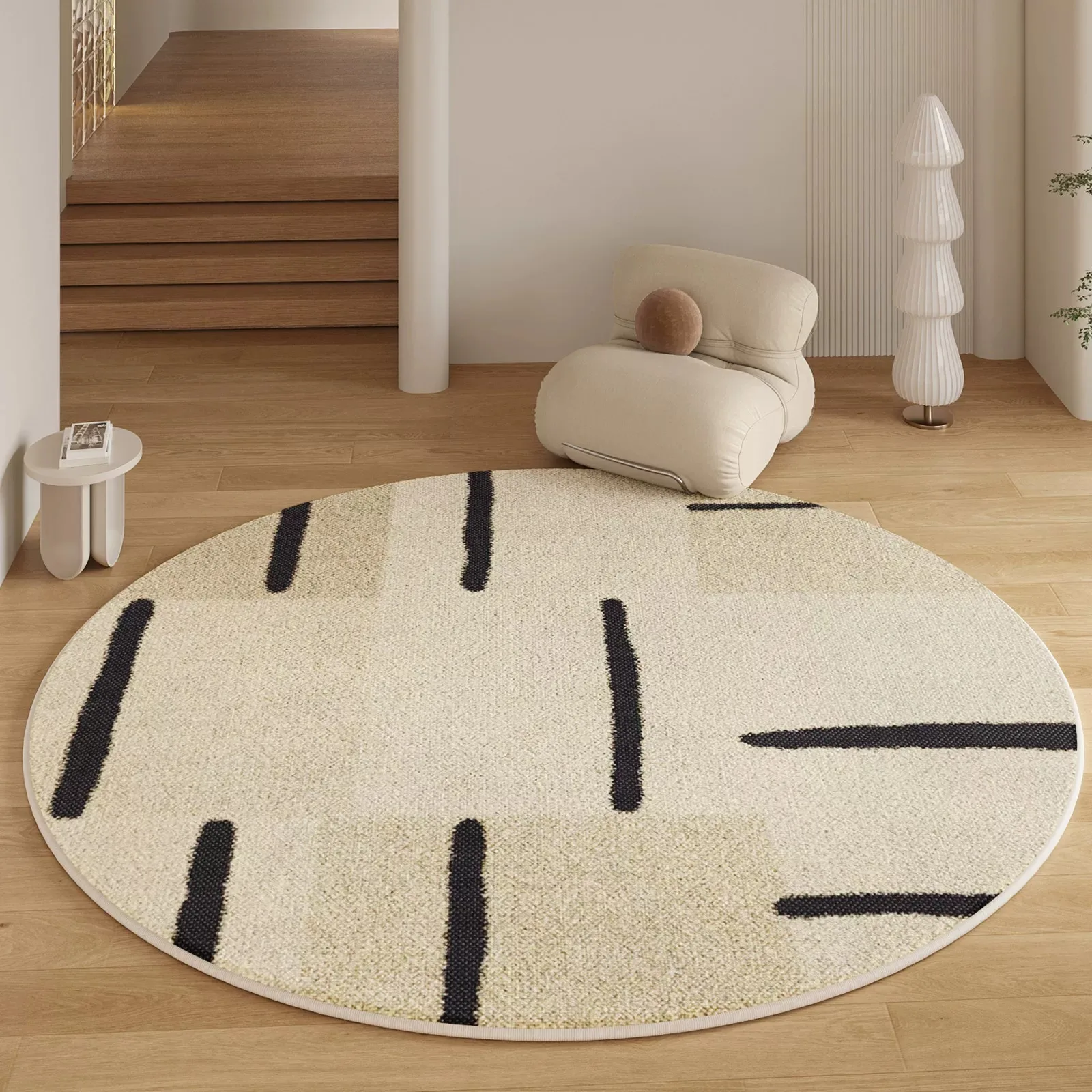 ジャパンディ・ワビサビ風丸型ラグ リビングルーム用カーペット - Home Decor Online Game のレビューと価格