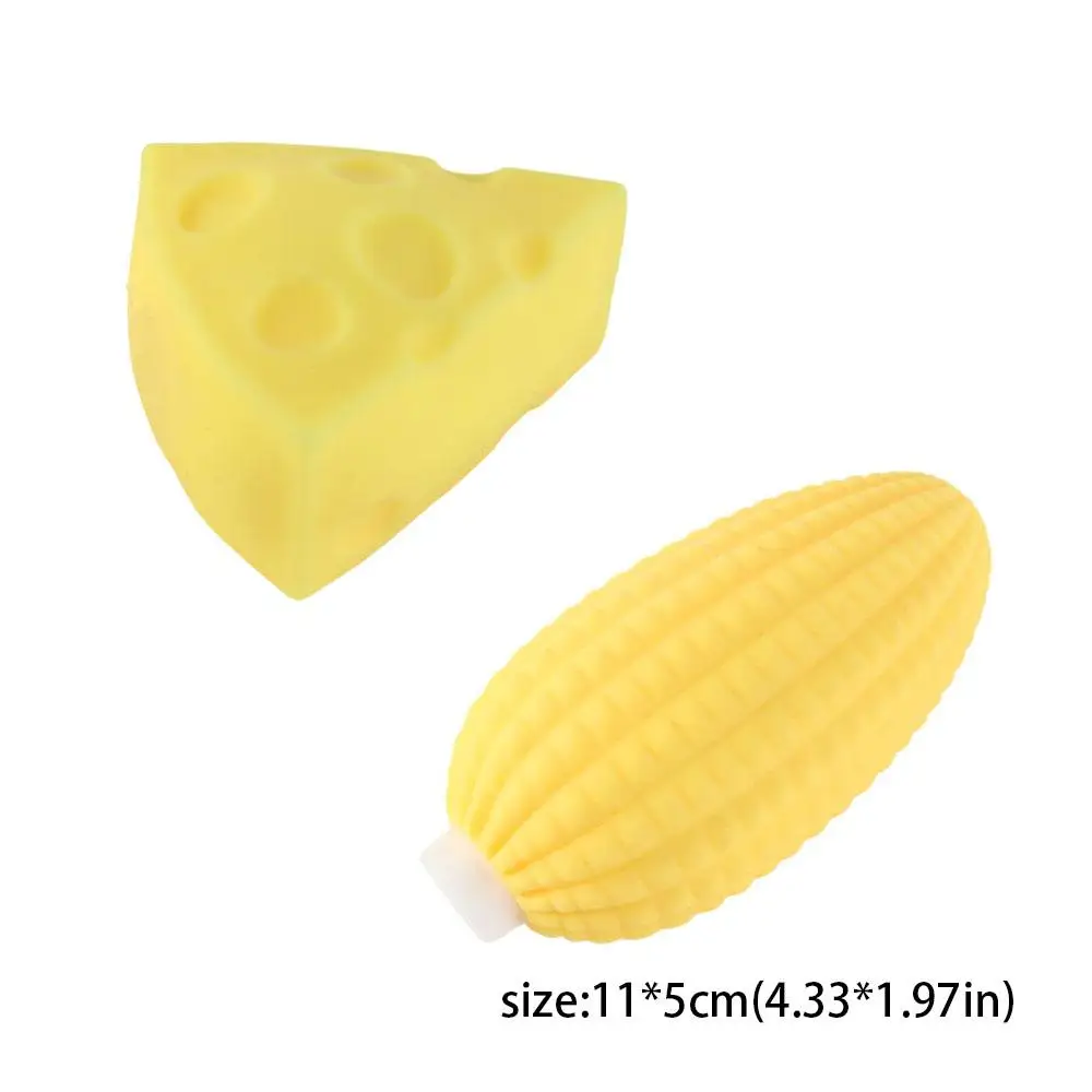 ألعاب حسية مضحكة لعبة ضغط الجبن لمسة مريحة مادة مرنة انتعاش بطيء لتخفيف التوتر ألعاب PVC هدايا الذرة للبالغين
