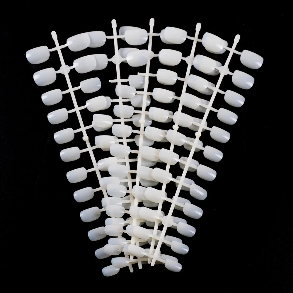 

120Pcs/Set Children Natural Full Cover Nude Acrylic Manicure Tools False Nails Nail Art Fake Nails Tips