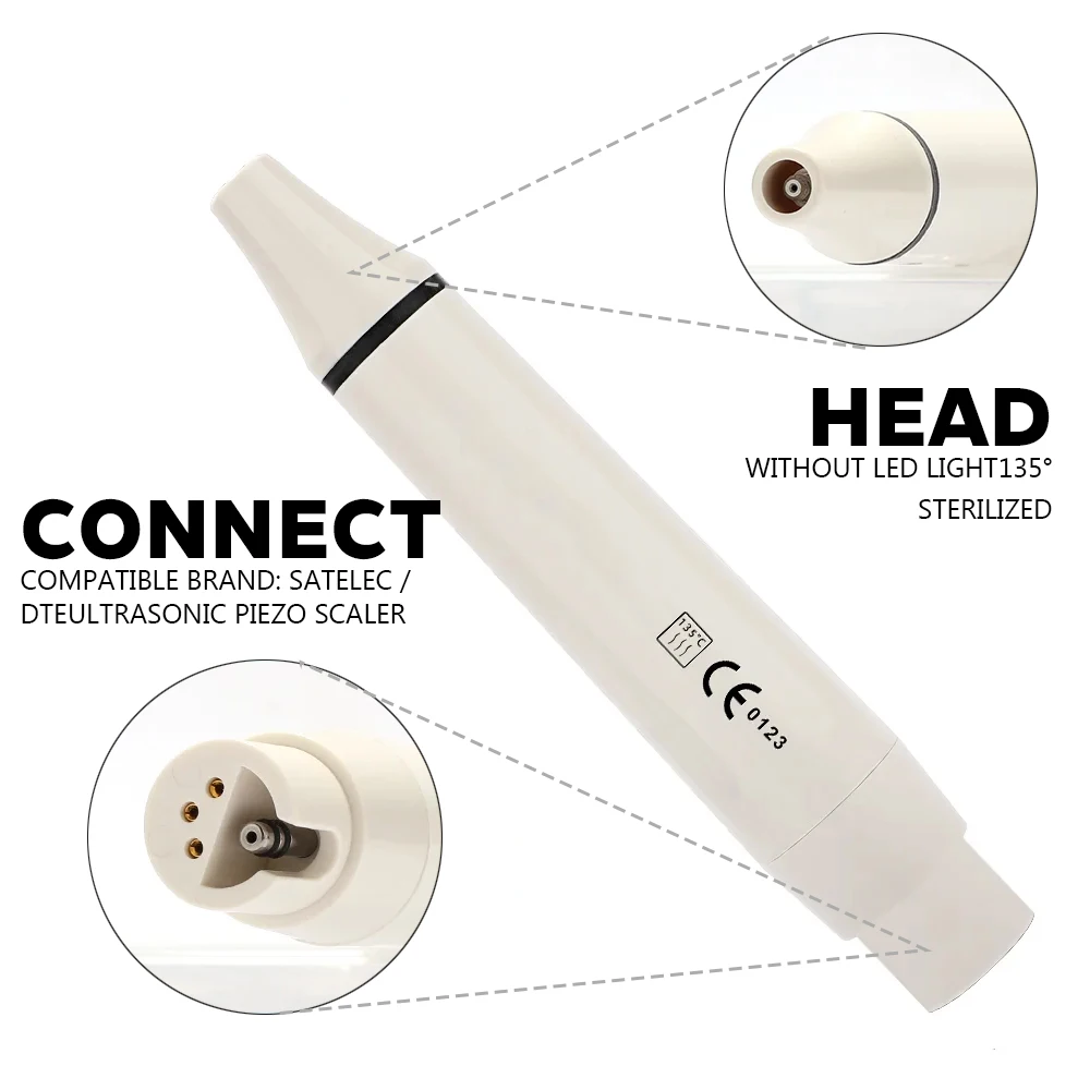 WELLCK Dental Ultrasonic Piezo Scaler Handpiece HD-7H Detachable Fit for SATELEC DTE Dental Ultrasonic Scalers Cleaning Tool