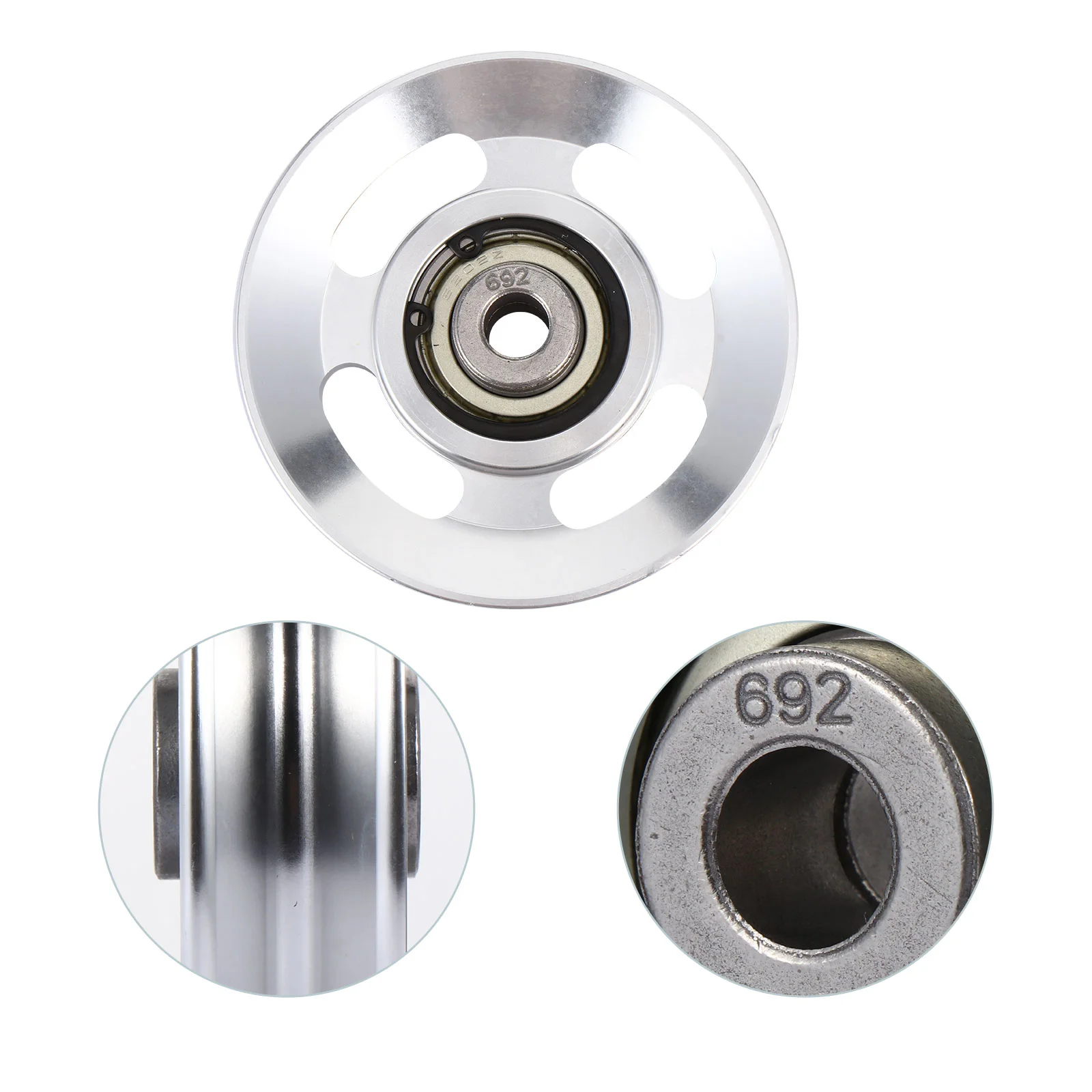 

Lift Aluminum Alloy Pulley Steel Cable Load Bearing Component Pulleys Silver Universal Travel