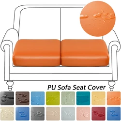 PU Leather Couch Cushion Sofa Covers Waterproof Stretch Couch Seat Slipcovers for Banquet Living Room Couch Furniture Protector