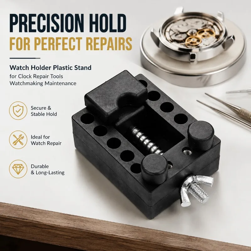 Large‑size Plastic Watch Fixing Base Holder Durable Rubber‑coated Locating Jig for Horological Maintenance Core‑carving Work