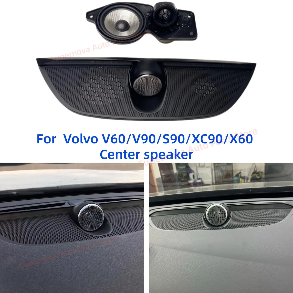 Fit for Volvo V60/V90/S90/XC90/X60 Center speaker Tweeter Audio Center Console Sound Car Interior Upgrade Modification Accessory