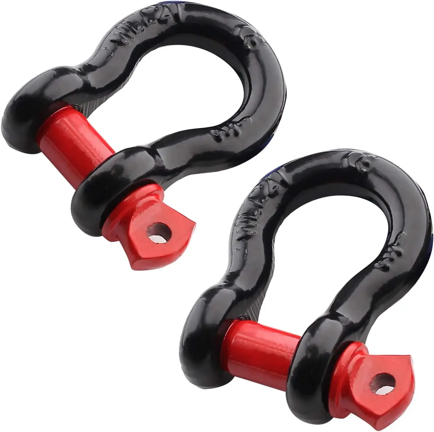 

2Pcs 1/2 Inch D Shackle, 2 Ton Capacity D Ring Shackle for Towing with 26,455 lbs Break Strength