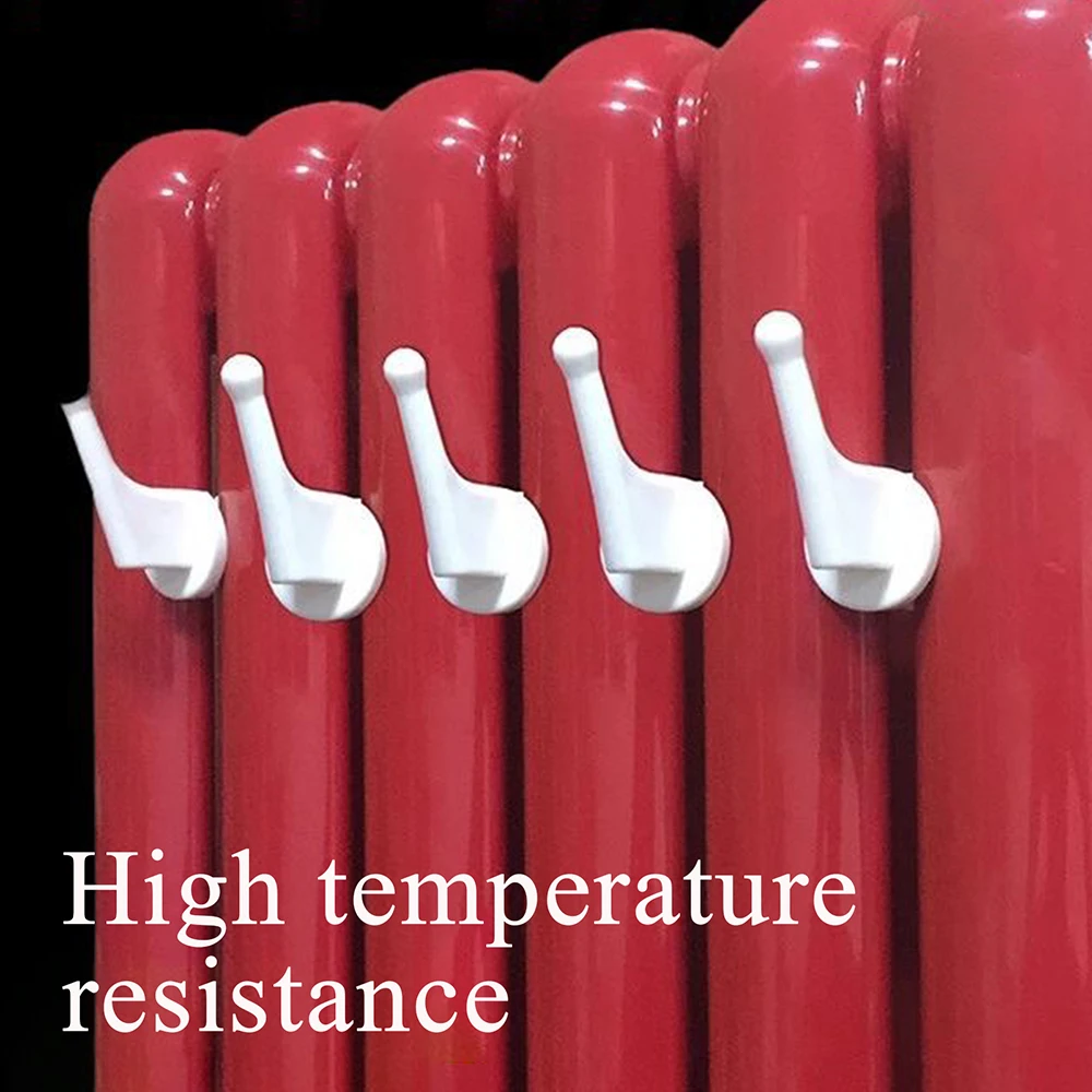 Small Heaters Mounted Towel Rack Non-Slip Heat Sink Mounted Drying Rack Household Space Saving Towel Hooks For Bathroom Kitchen