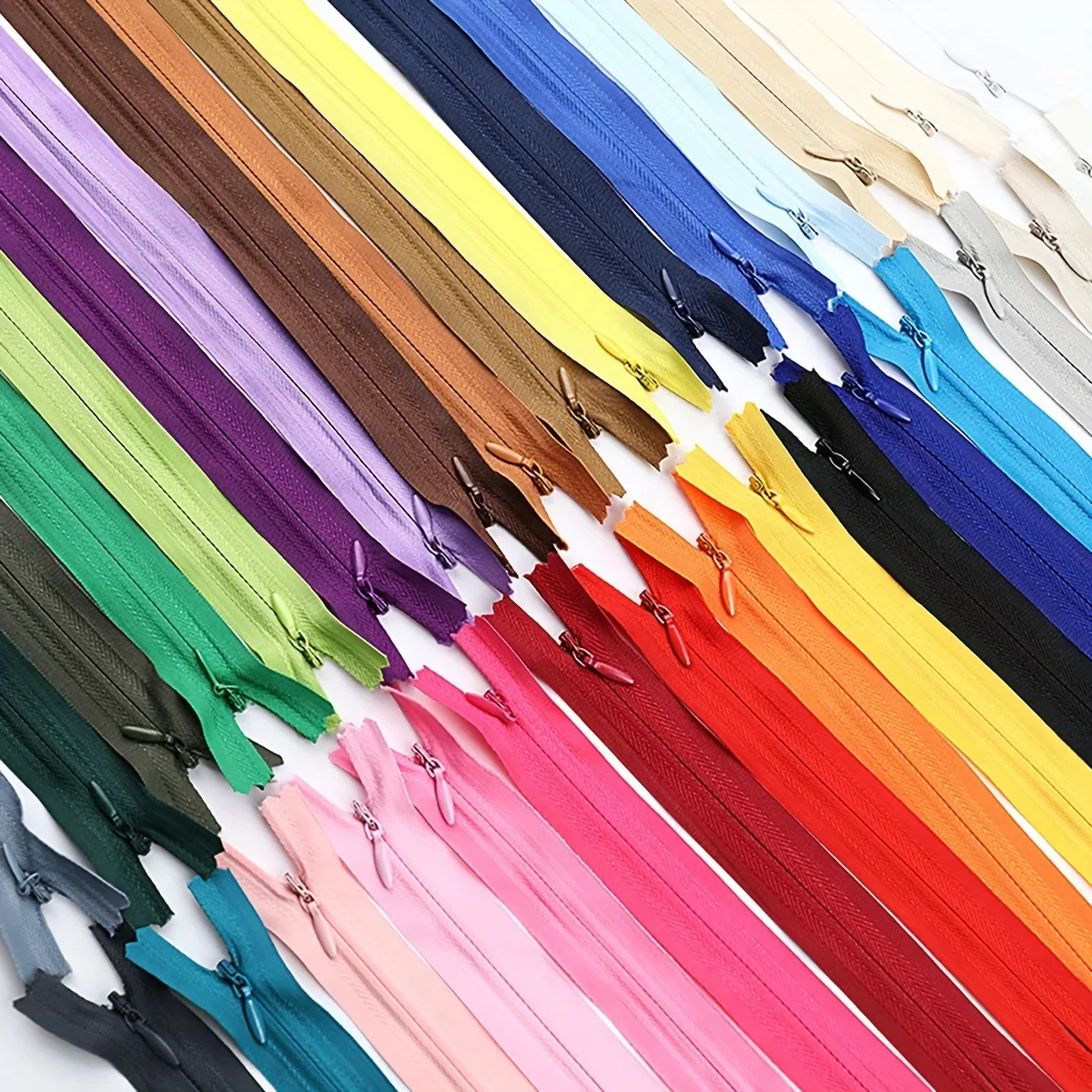 5 pcs 50cm Invisible zippers - various colors, suitable for premium hidden zipper dresses, pants, shirts, pockets, etc