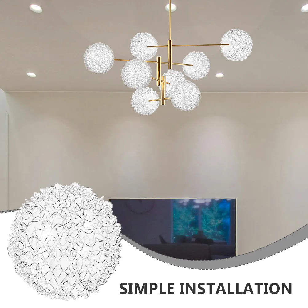 2Pcs Glass Lampshade Replacement Clear Globe Round Light Cover for G9 Screw Base Fixture Pendant Light Ceiling Sconce Living