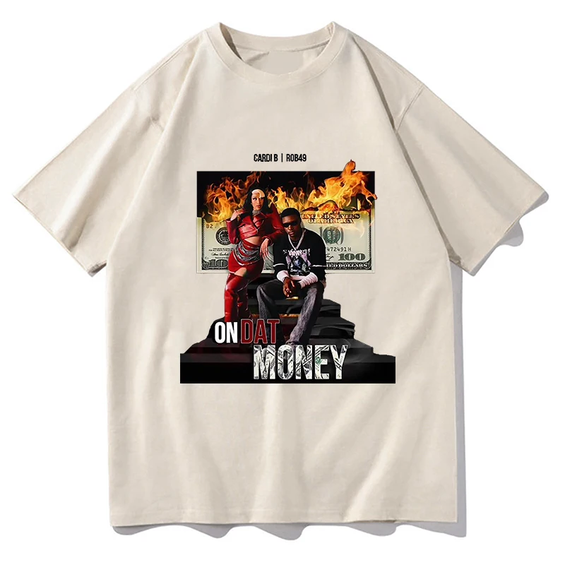 Cardi B On Dat Money TShirts  Hip Hop Rap Summer T-shirt Cotton Men T Shirt New TEE TSHIRT Womens Tops Unisex Short Sleeve Tops