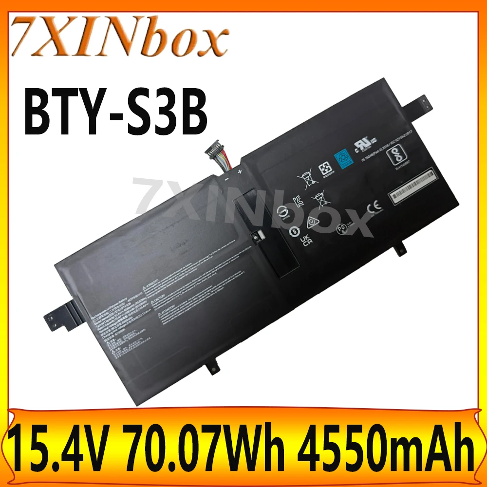 

7XINbox Brand new 70.07Wh BTY-S3B 15.4V 4550mAh Laptop Battery For MSI Summit E13 Flip A11MT-023US A12Mt-026 4ICP5/50/112