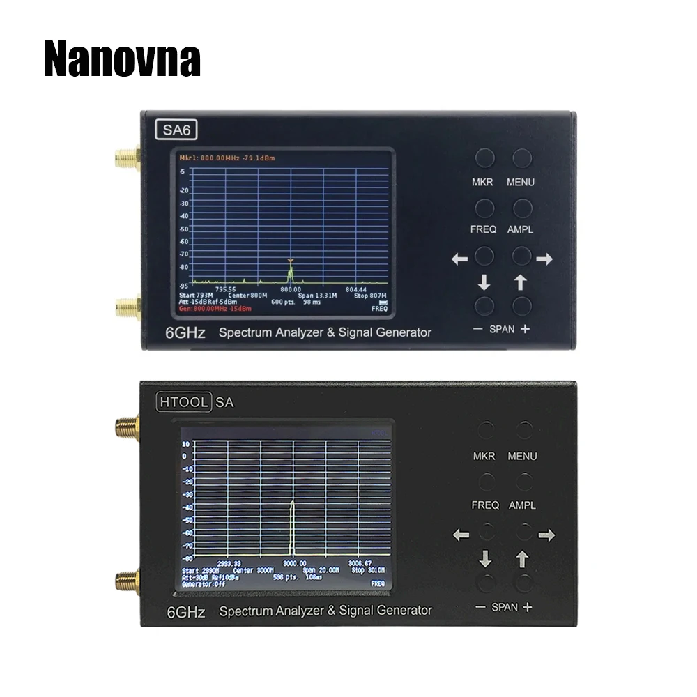 Nanovna SA6 Upgraded SA Spectrum Analyzer 35-6200MHz Signal Generator Provide PC Software Measuring Radio Signal HTOOL