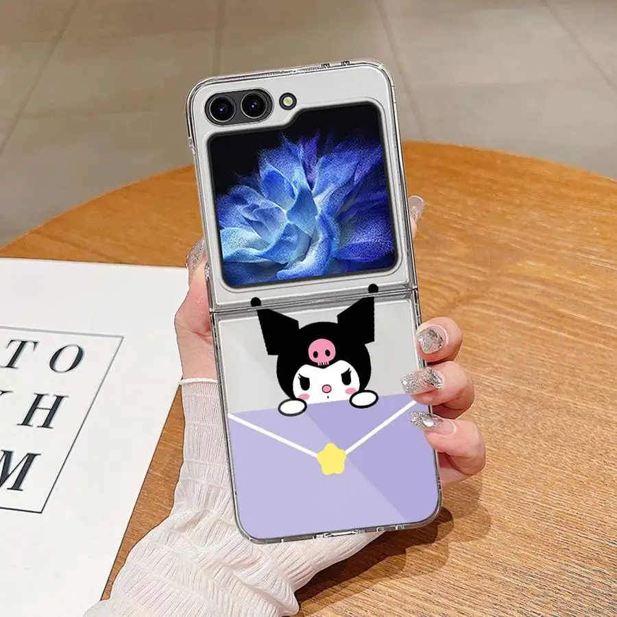 حافظة لهاتف سامسونج جالاكسي ZFlip6 ZFlip4 ZFlip3 Z Flip 7 6 5 4 3 ZFlip5 ZFlip7 Sanrio Melody Pochacco #5