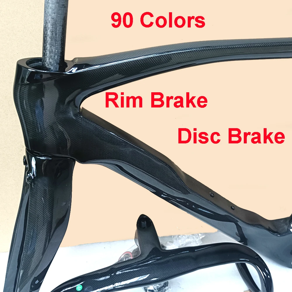 1K Weave Customized Carbon Frame F14 Carbon Road Bike Bicycle Frame Rim Disc Brake Frameset XDB DPD Available