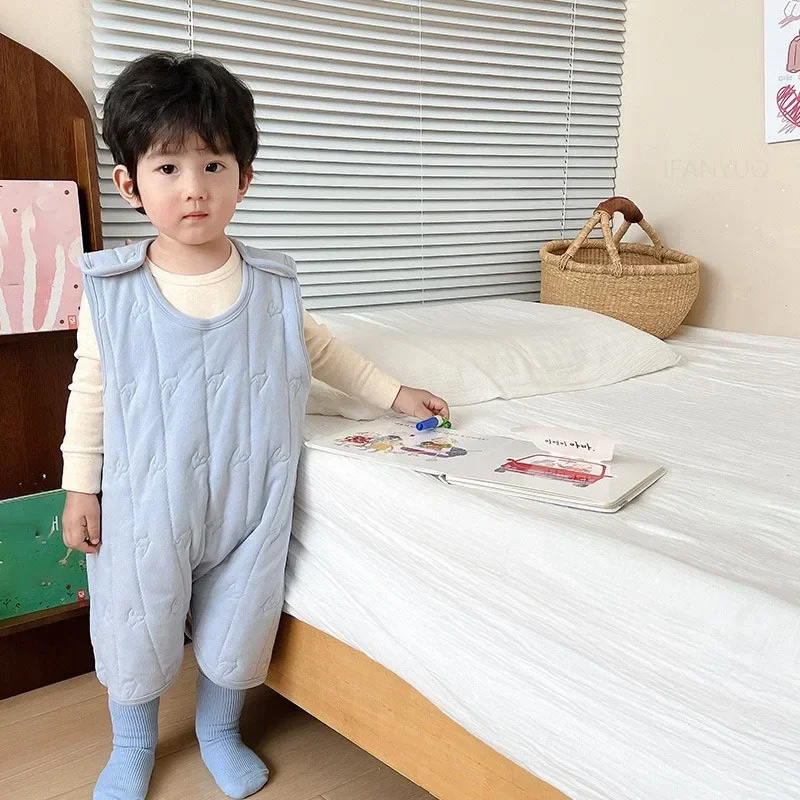 الخريف الشتاء الطفل جمبسوت من القطن الصوف الحرير الأطفال مكافحة ركلة لحاف بطانية رشاقته الدافئة الفتيان الفتيات الرضع داخلية ملابس خاصة