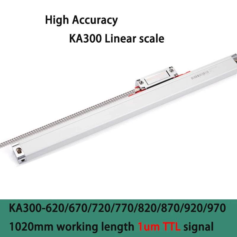 New SINO KA300 620 670 720 770 820 870 920 970 1020mm 1micron TTL Linear Scale Encoder for Milling Lathe Machine