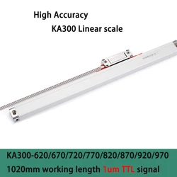 New SINO KA300 620 670 720 770 820 870 920 970 1020mm 1micron TTL Linear Scale Encoder for Milling Lathe Machine