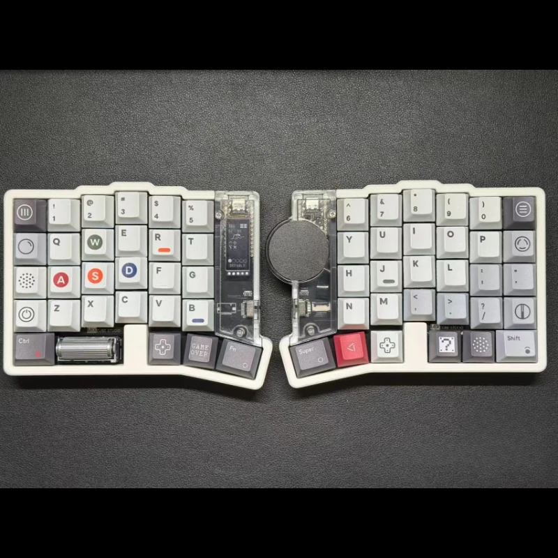 

MX&choc V2 Split Mechanical Keyboard with Cirque Touchpad Roller Encoder Hot Pluggable Bluetooth Wireless Dual-mode Ergonomics