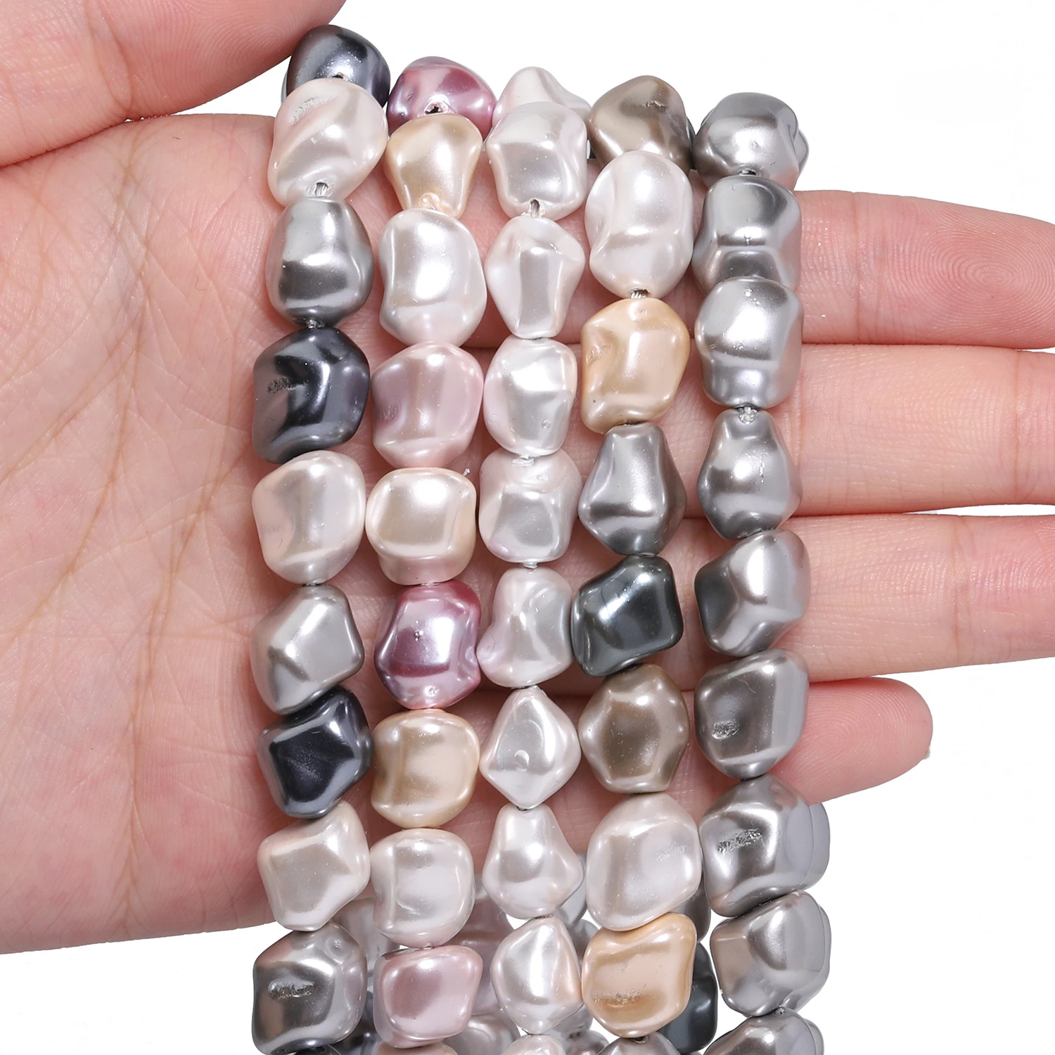 

9x13mm 10pcs Glass Irregular Imitation Pearls Loose Beads DIY Jewelry Crafts Elegant Earring Bracelet Necklace Gifts Accessories