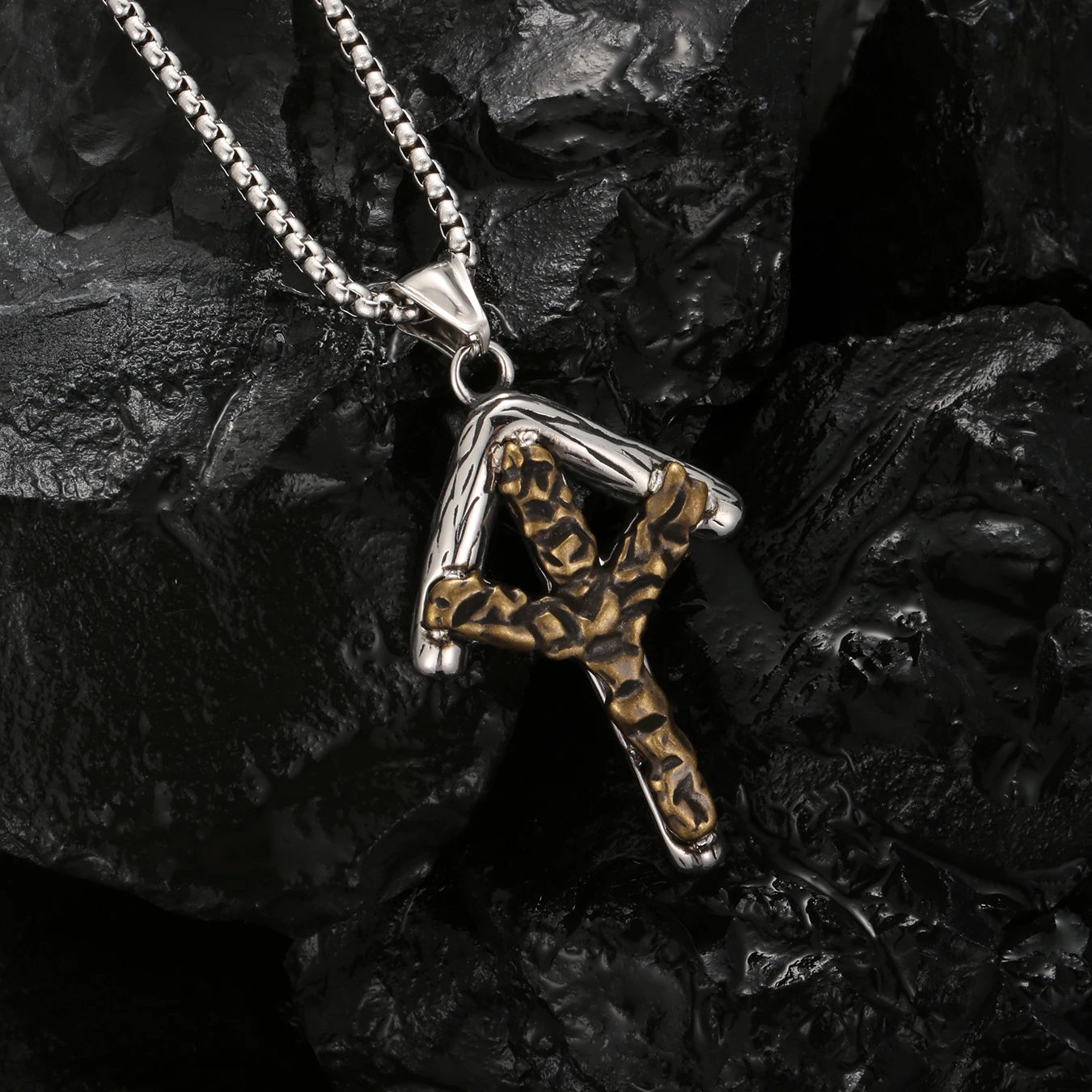 

1PC Vintage Stainless Steel Myth Of Europe Viking Amulet Rune Necklace for Men Spiritual Jewelry Gift for Him