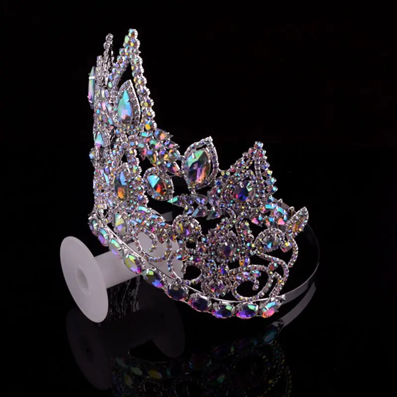 New Luxury Pageant Tiaras And Crowns Countoured Band Beauty Queen Head Crown