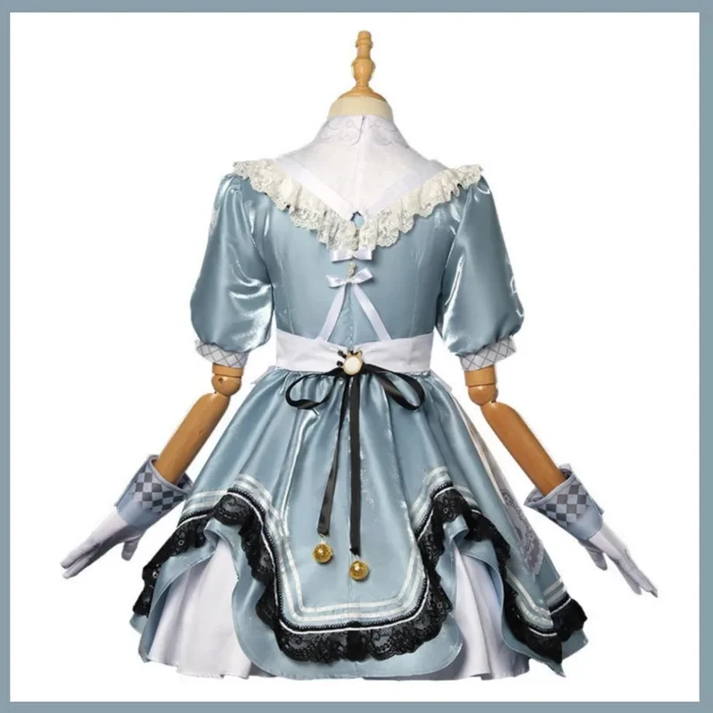 5;e,8\v,5/XQGame Infinity Nikki Cosplay Costume Tea Party Blue Kawaii Princess Dress Lolita Skirt Woman Cute Carnival f,5'h\8/m' view 6