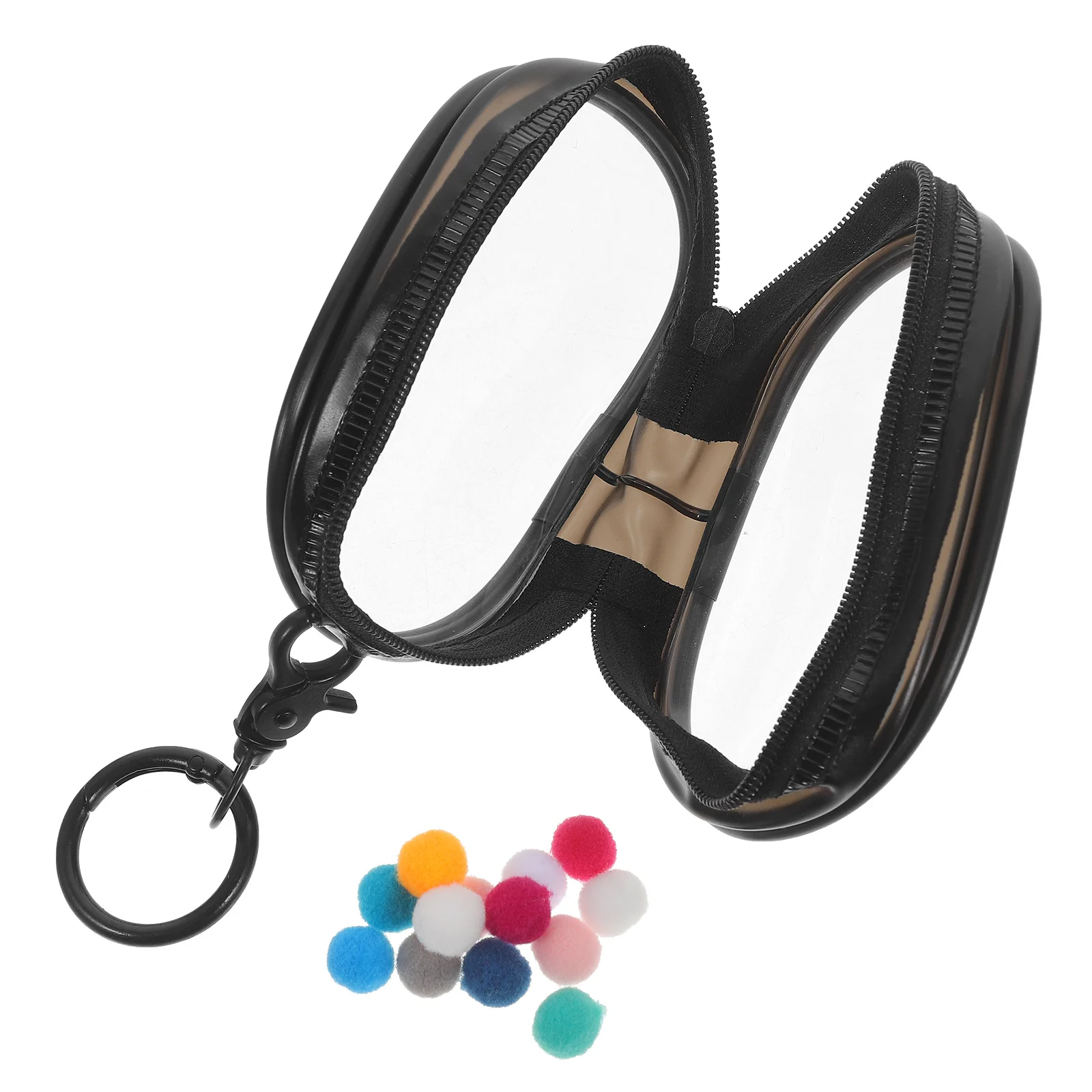 

1 Set Of Clear Figure Storage Bag Portable Hanging Organizer For Backpack Handbag Luggage Lightweight Travel Case Mini Pvc