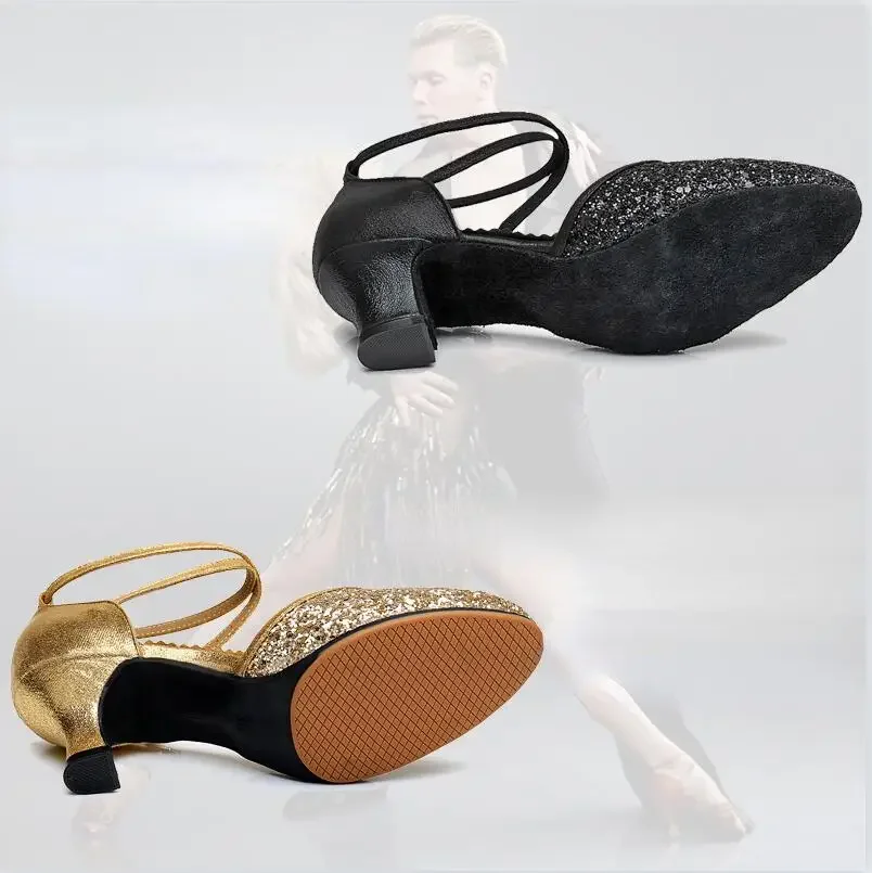 Talons de danse d'intérieur fermés modernes pour femmes, Parker, chaussures de tango pour dames, chaussures de valse standard, salle de Rh, semelle en daim, phtalWoman, rencontre