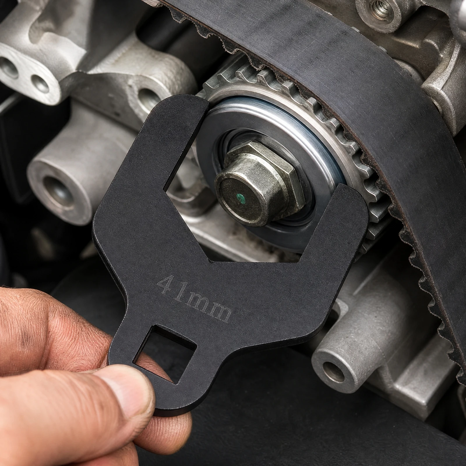 Chevrolet Belt Wrench Compact Wrench with Square Drive Opening for Automotive Mechanics, Garage, Workshop