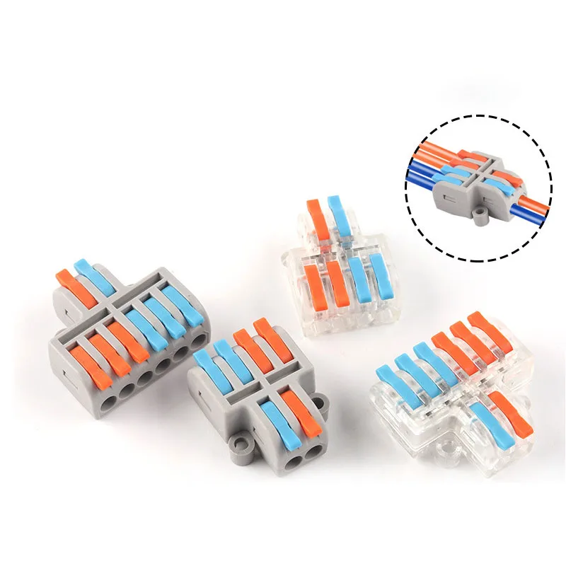 Mini Fast Wiring Cable Connectors 5/10/PCS Set Universal Compact Splitter Push-in Home Terminal Block Electrical Conductors for