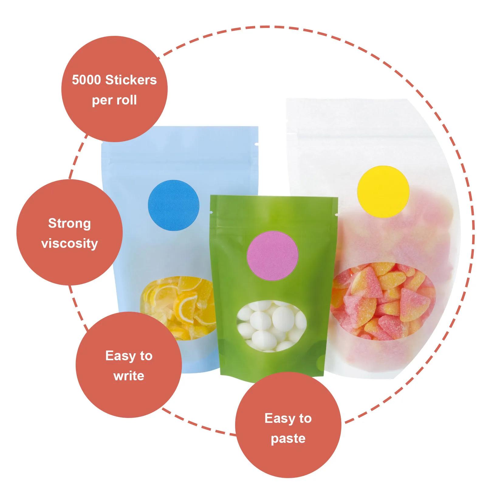 10 لفات ملصقات دائرية ملونة منقطة لتنظيم تصنيف ذاتي اللصق ملصقات مستديرة صغيرة لمكتب المدرسة #1