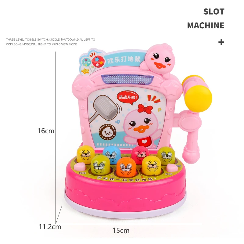 Kinderen Cartoon Whack-A-mole Speelgoed Met Geluid Licht Kids Montessori Game Machine Interactieve Speelgoed Voor Baby Vroege educatief Speelgoed