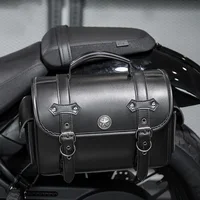 Alforja Universal negra para motocicleta, bolsas laterales de gran capacidad, herramienta de almacenamiento para Harley, bolsa modificada impermeable