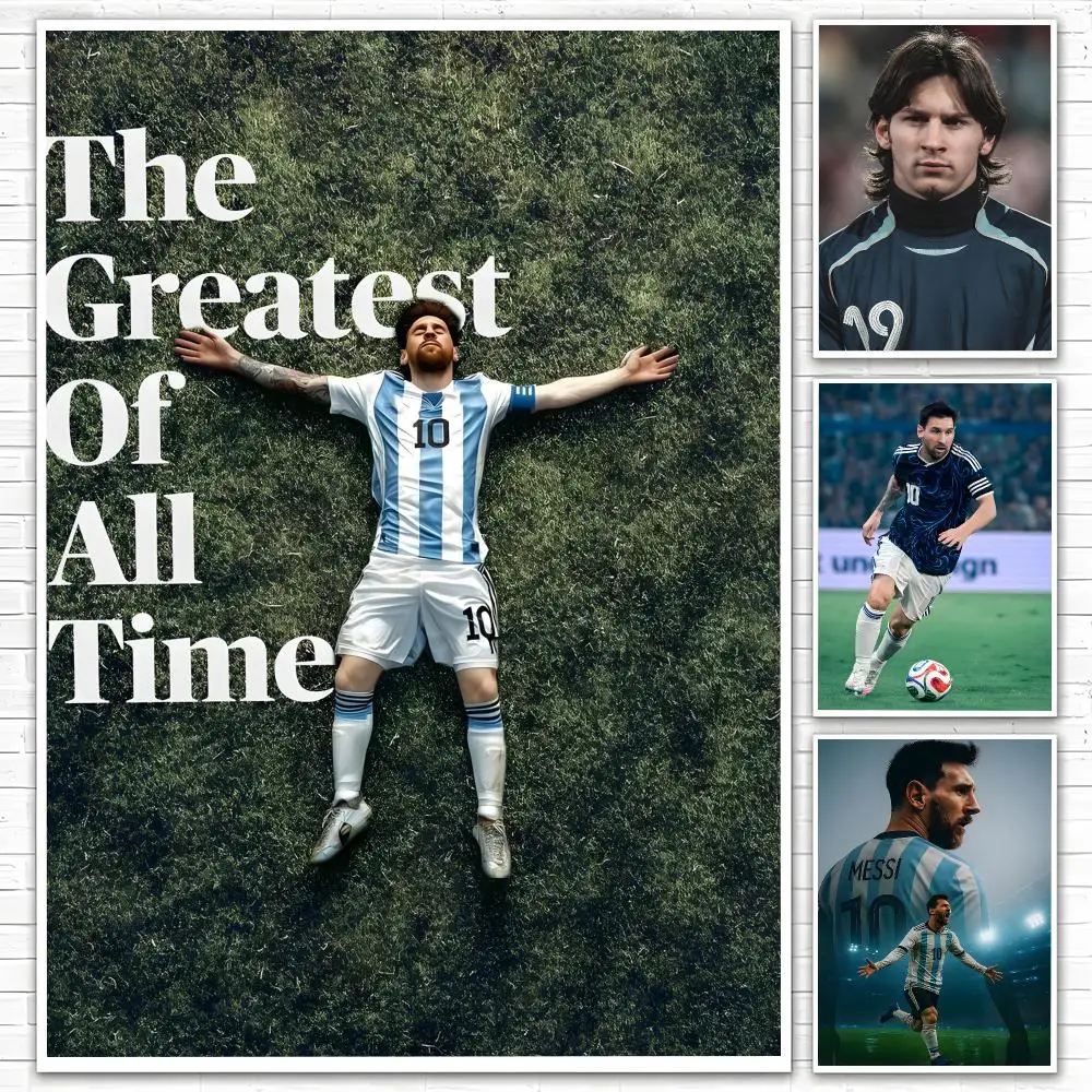 Athlete Lionel Messi Poster Poster All-match HD Waterproof Self-Adhesive Wall Art Sticker For Home Bedroom